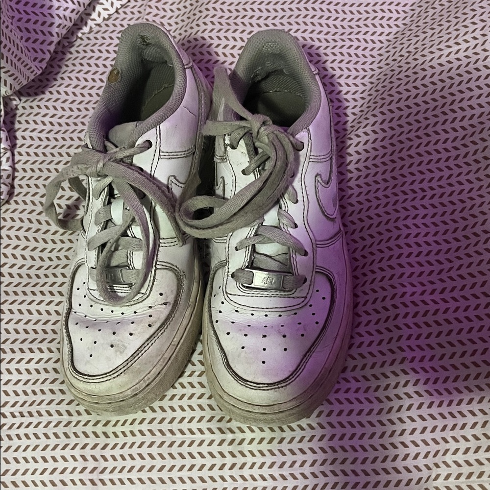 Nike White and Gray Women's Sneakers